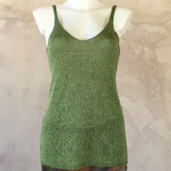 Canotta lurex verde oro