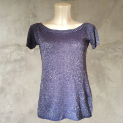 T-Shirt lurex lavanda argento