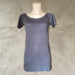 T-Shirt lurex blu oro