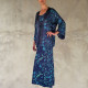 Completo kimono e abito lungo blu notte